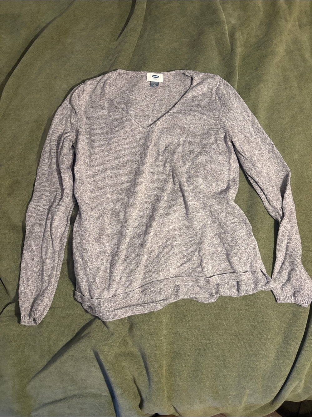 Old Navy Women's V-Neck Sweater - Light Gray